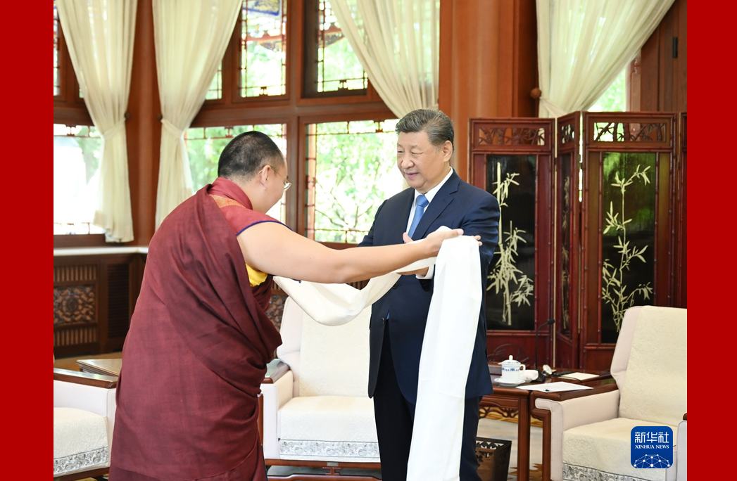 习近平接受班禅额尔德尼·确吉杰布拜见