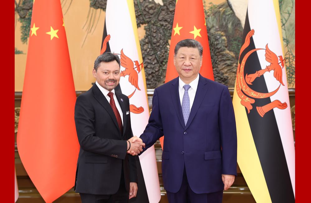 习近平会见文莱王储比拉