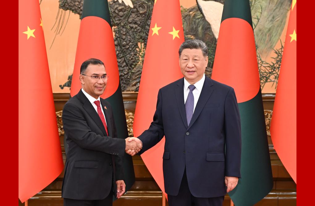 习近平会见孟加拉国总理塔里克